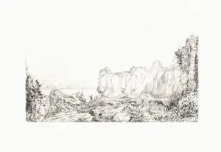 Castellammare, by Giberto Borromeo, ink, 1870