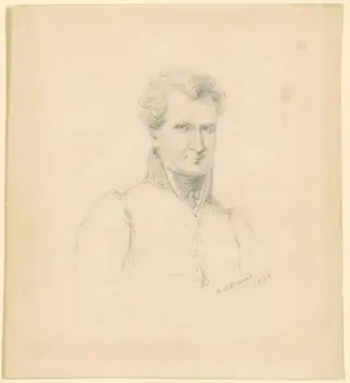 Commodore John Barry, by Asher Brown Durand, graphite, 1830