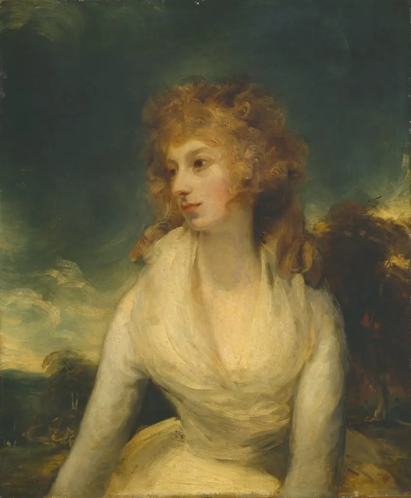 Mrs. Ayscoghe Boucherett, by Thomas Lawrence, oil, 1798