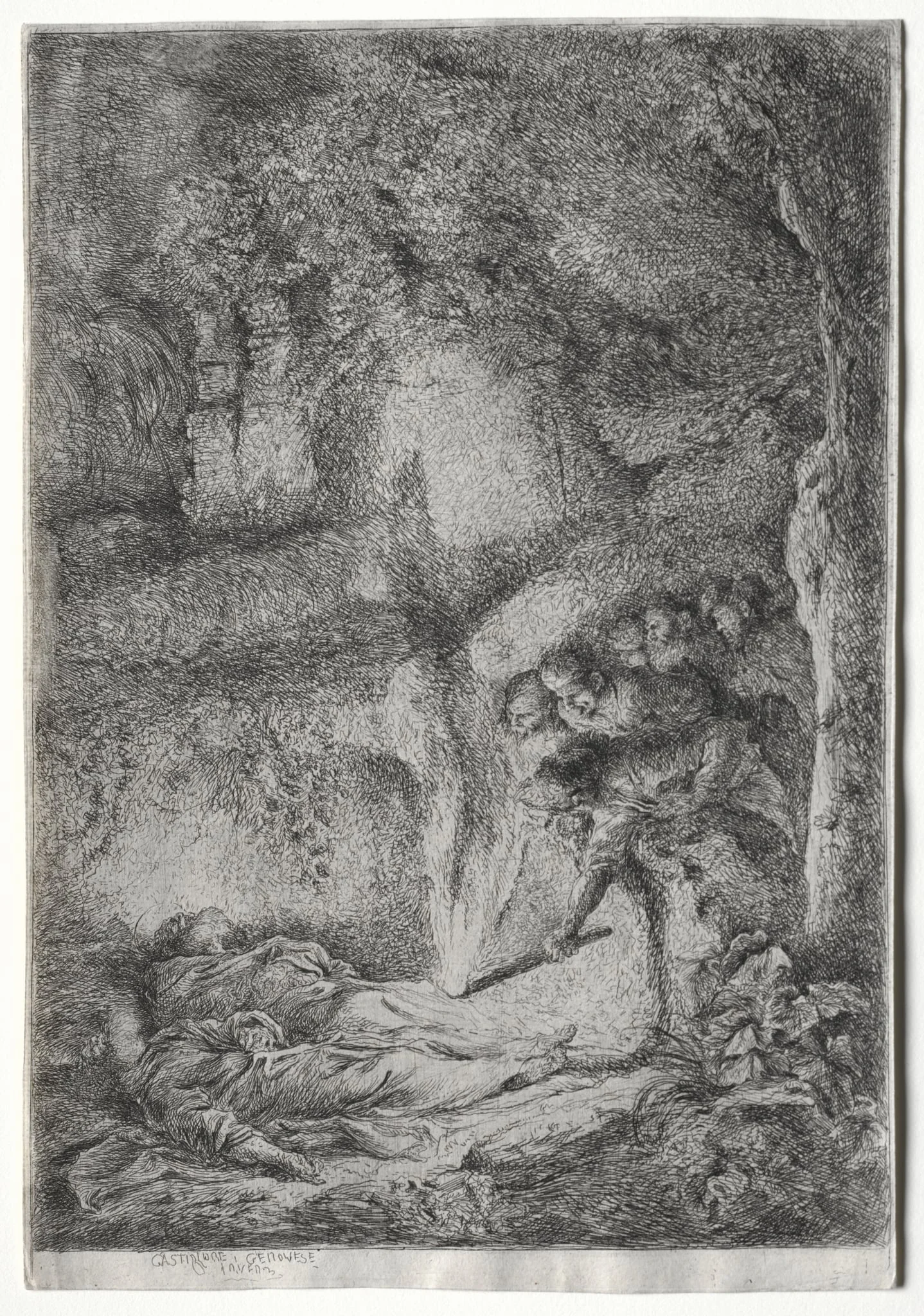 The Discovery of the Bodies of Saints Peter and Paul, detail