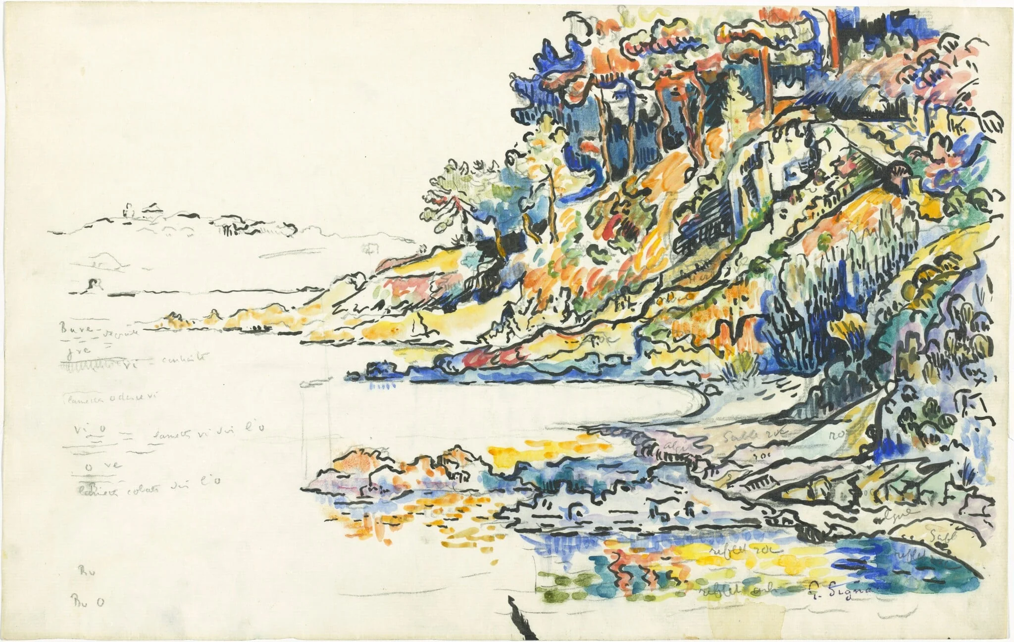The Calanque at Saint Tropez, detail