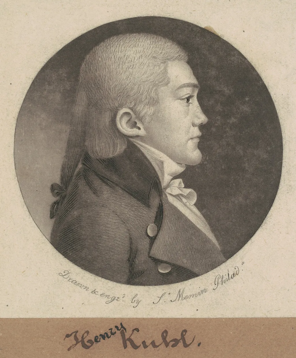 Henry Kuhl, by Charles B. J. Févret de Saint-Mémin, ink, 1802