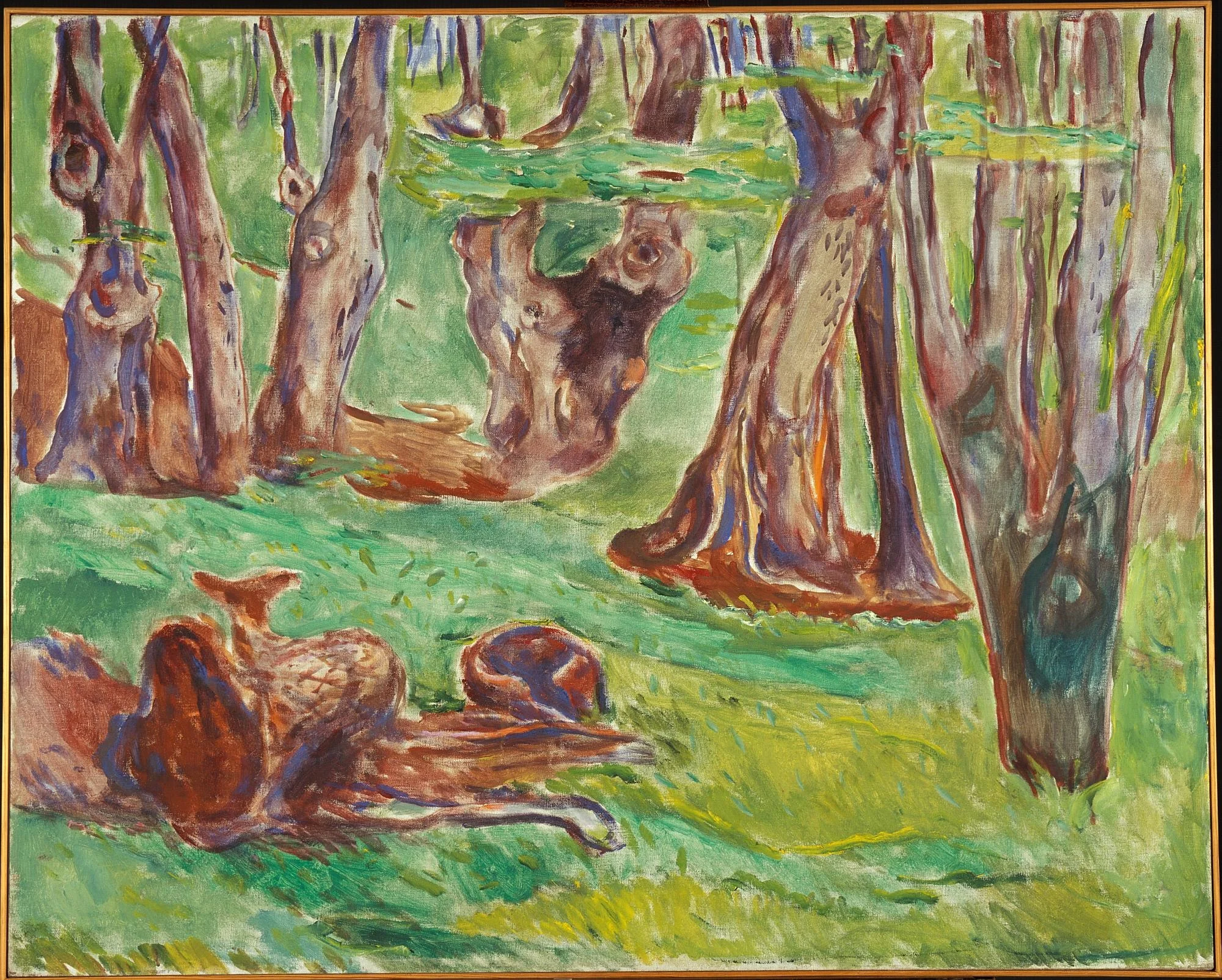 Rugged Tree Trunks in Summer, detail