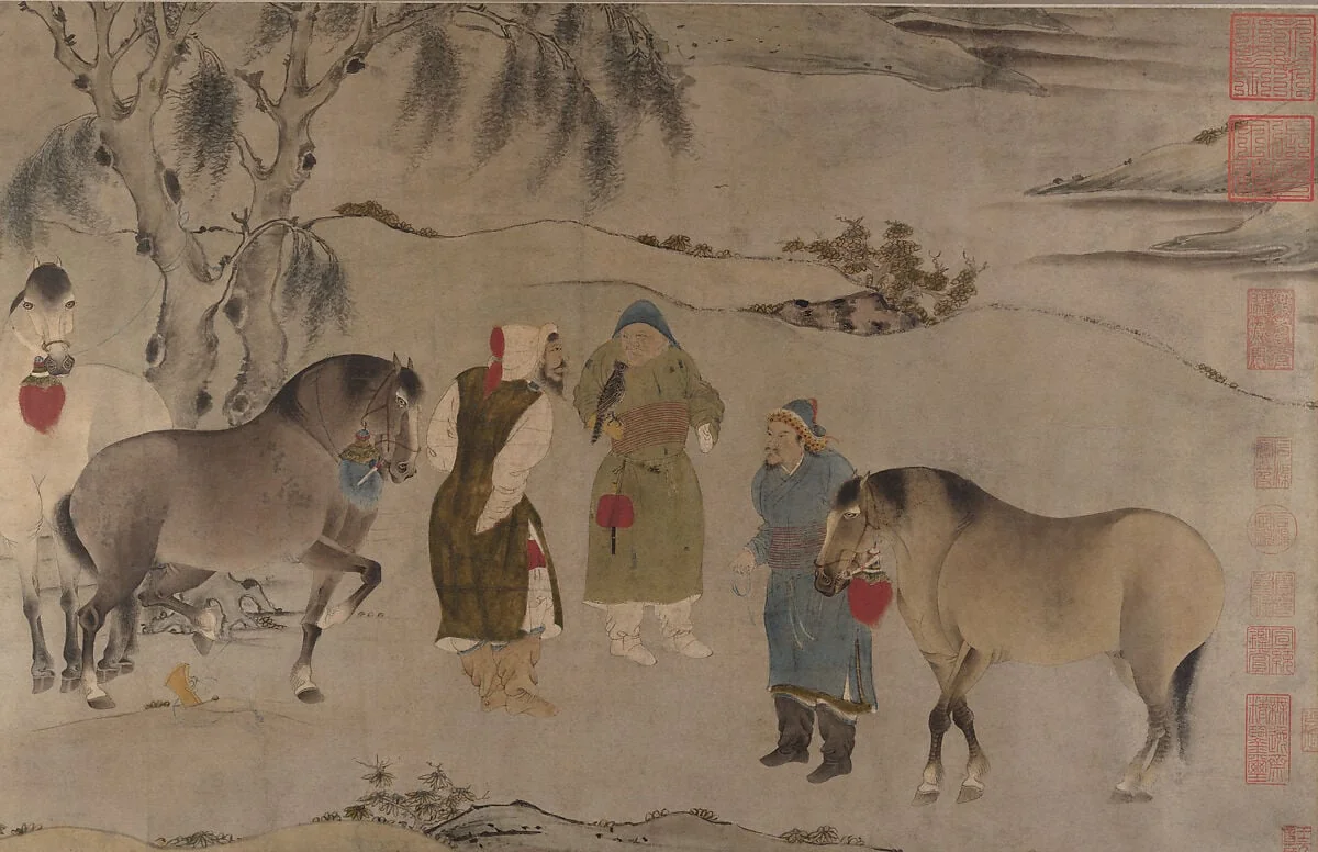 南宋/元 佚名 六馬圖 卷|Six Horses, detail