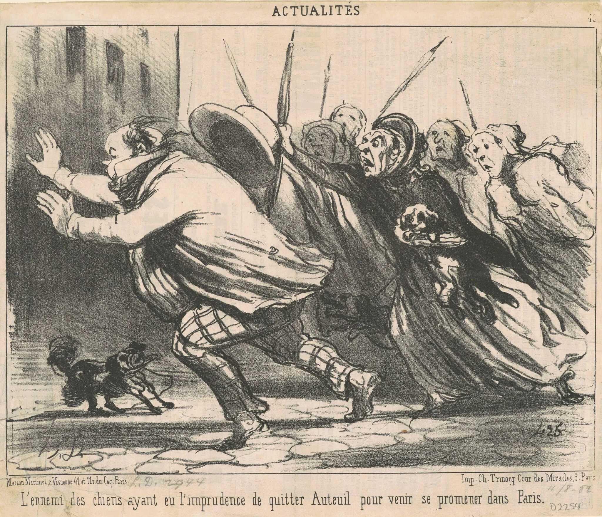 L'ennemi des chiens ayant eu l'imprudence ..., detail