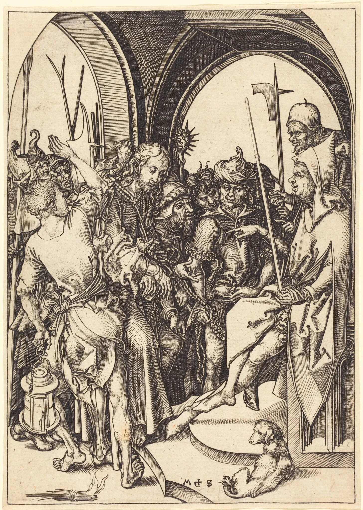 Christ before Annas, detail