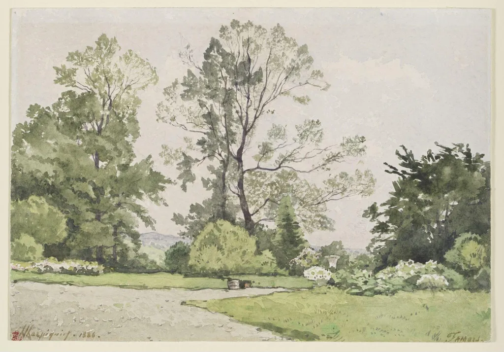 Famars, near Valenciennes, by Henri-Joseph Harpignies, watercolor, 1886