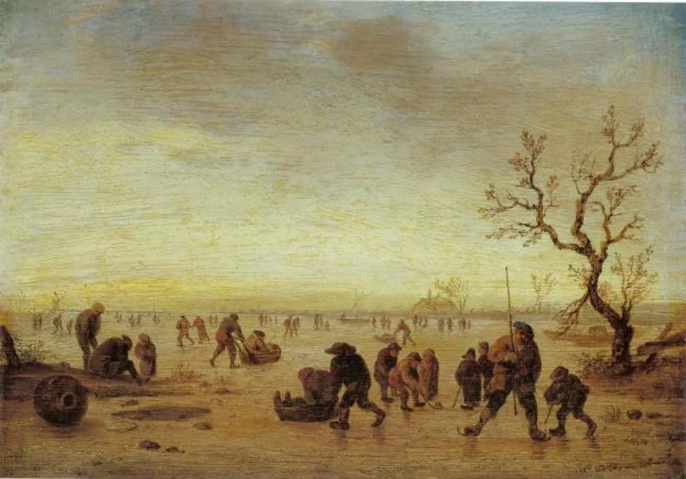 Skaters on the Ice, ca. 1642 – 1645, detail