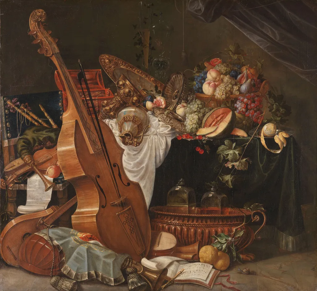 Still life, by Johann Friedrich Gruber, oil, 1661