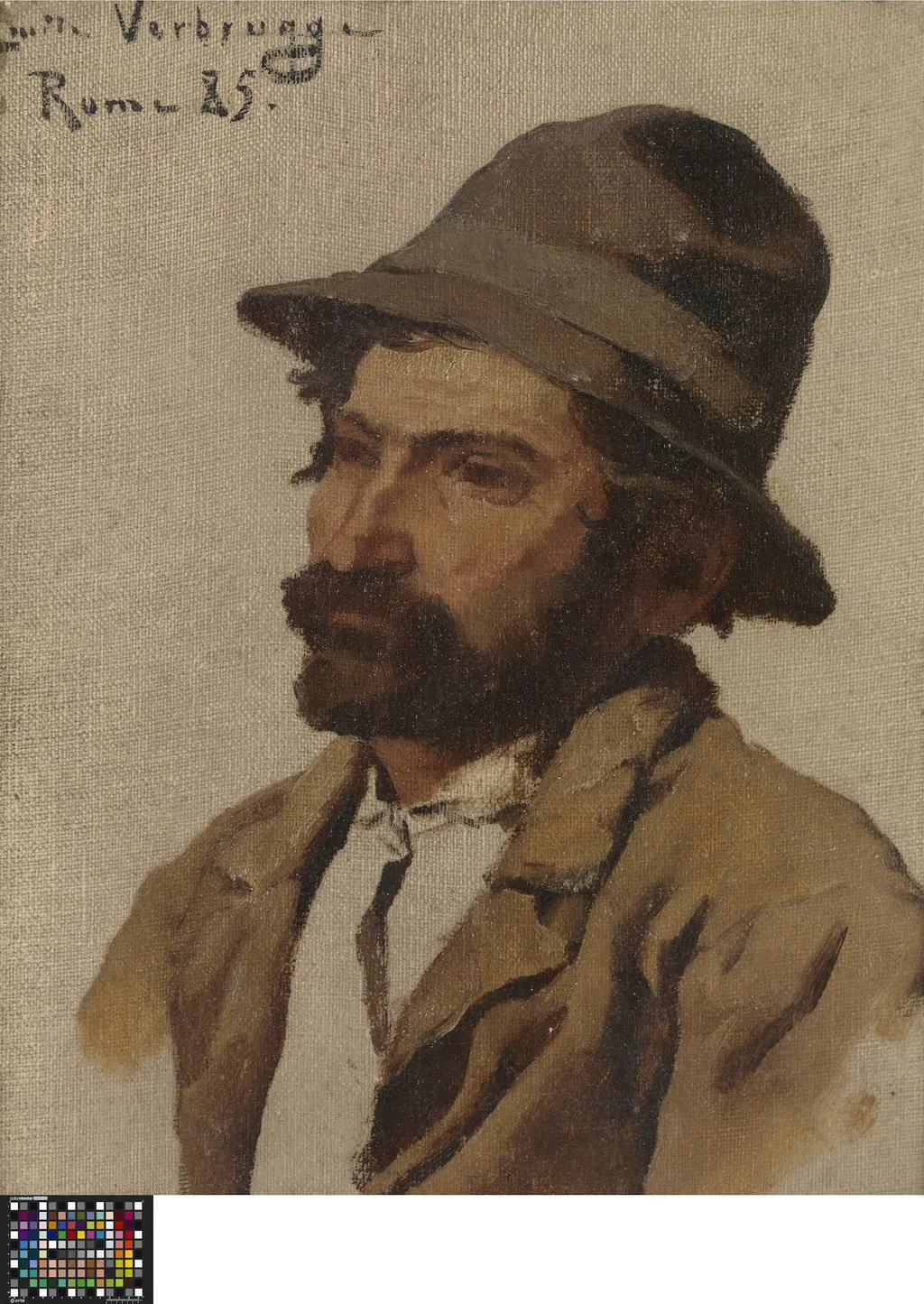 Italiaanse landman, by Emile Verbrugge, oil, 1893