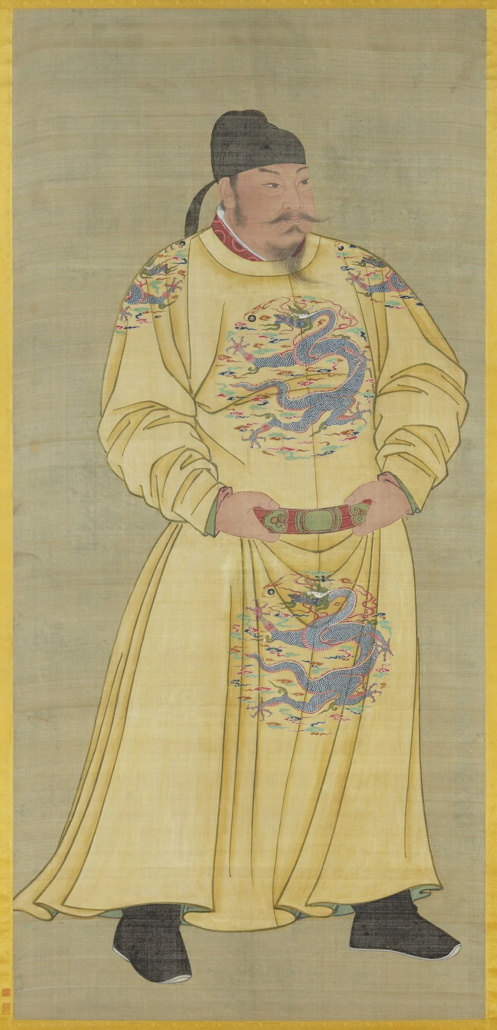 Standing Portrait of Emperor Tang Taizong (I), detail