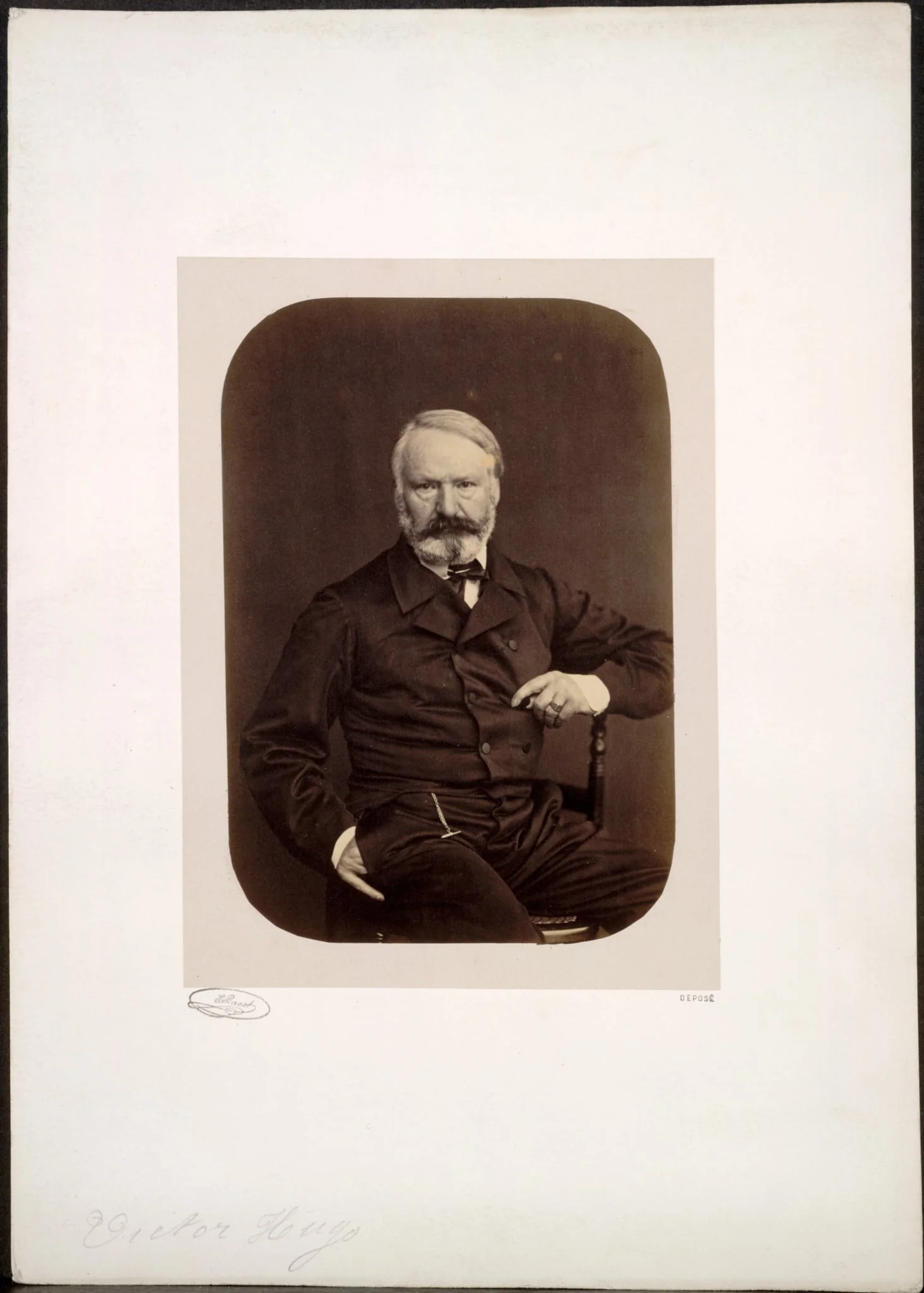 Portrait of Victor Hugo on Guernsey, detail