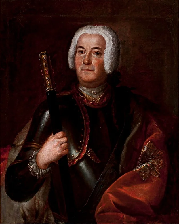 Portrait of Paweł Karol Sanguszka (1680–1750), Grand Marshal of Lithuania, detail