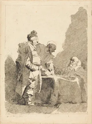 The Tax Collectors (Les traitants), by Jean Honoré Fragonard, ink, 1778