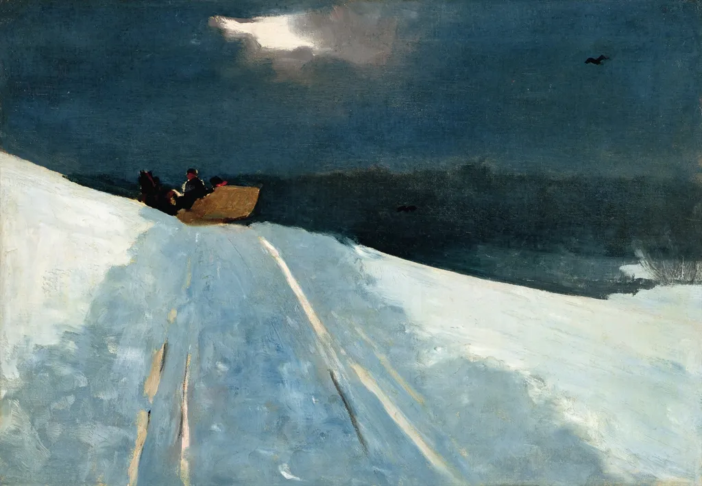 Sleigh Ride, by Winslow Homer, oil, 1896
