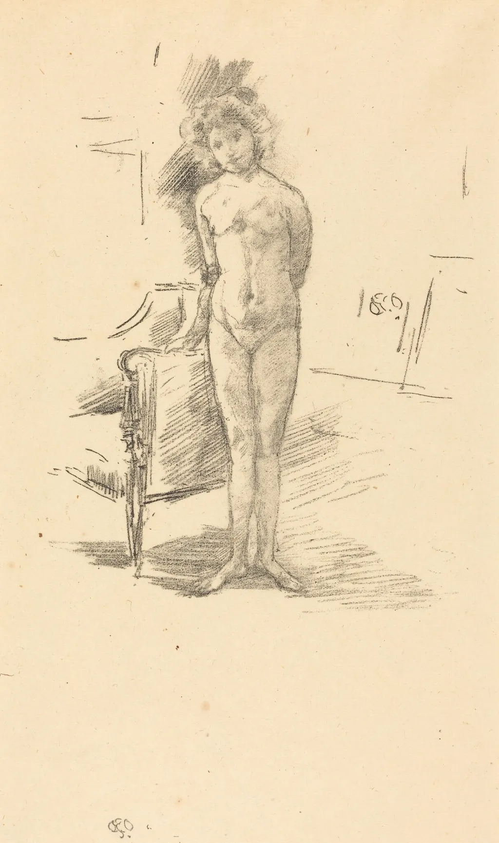 Little London Model, by James McNeill Whistler, ink, 1896