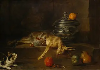 The Silver Tureen, by Jean-Baptiste-Siméon Chardin, oil, 1730