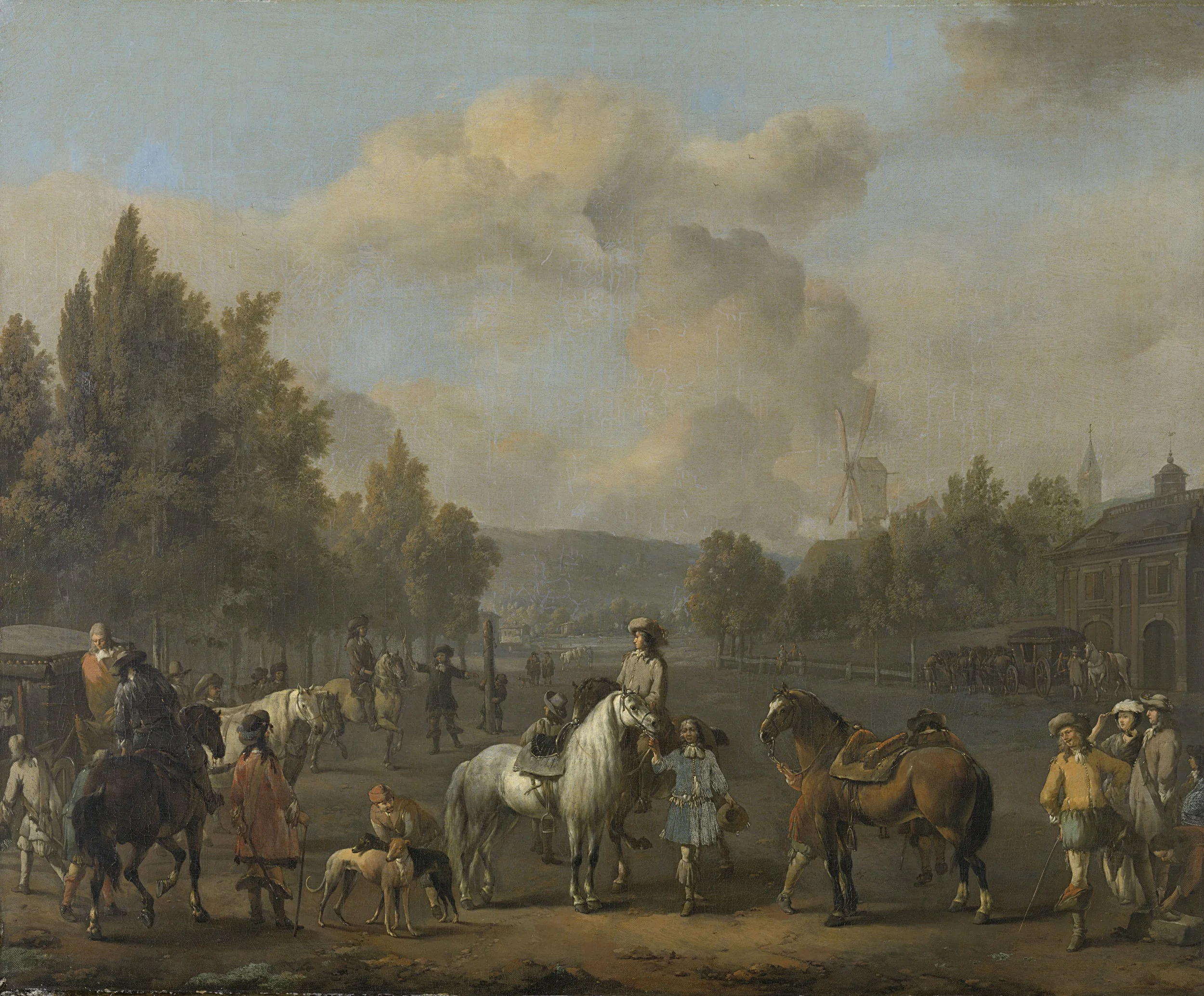 The riding school, detail