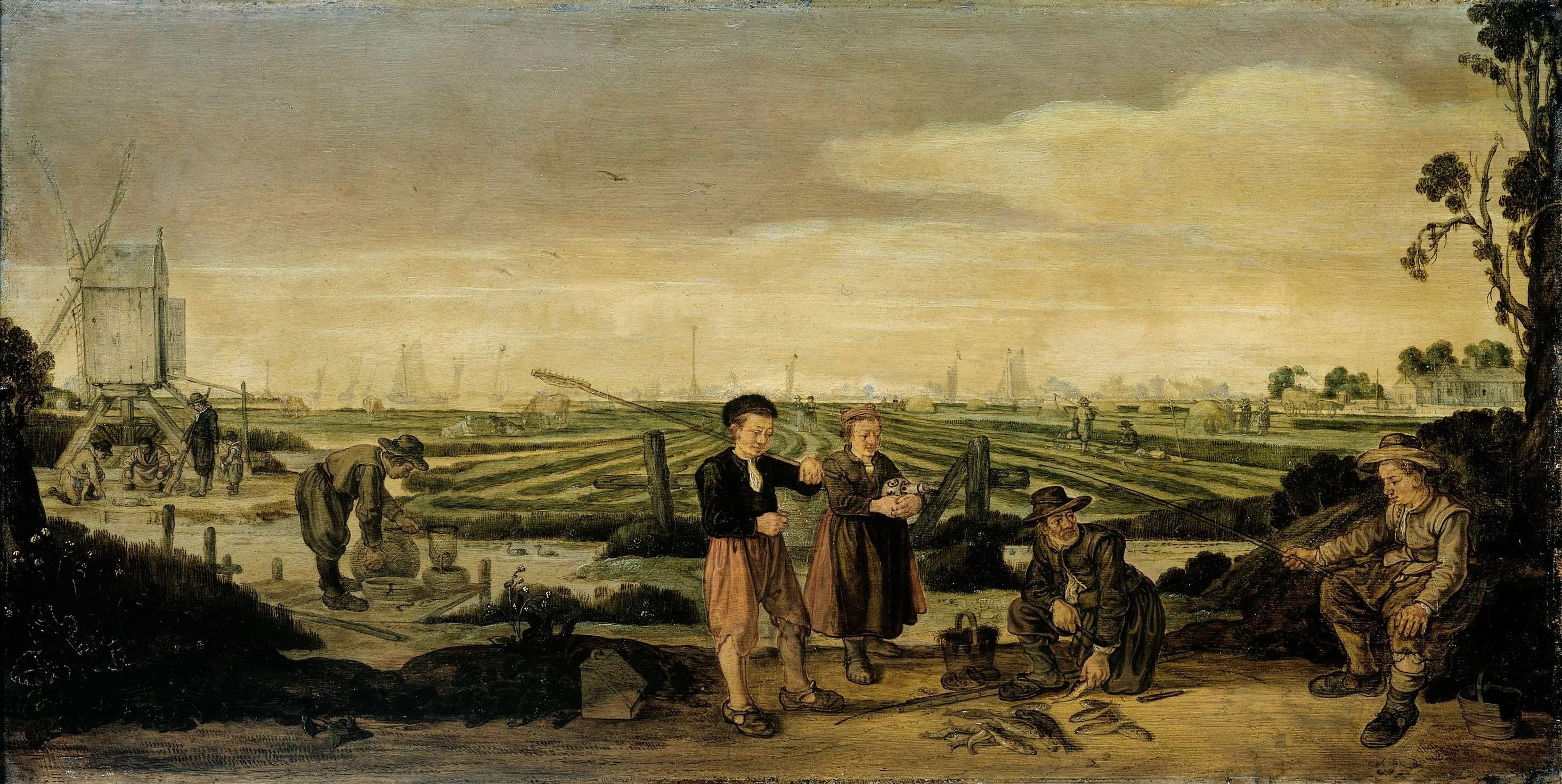 Fishermen and farmers, detail