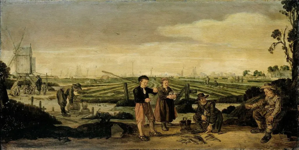Fishermen and farmers, by Arent Arentsz, oil, 1628