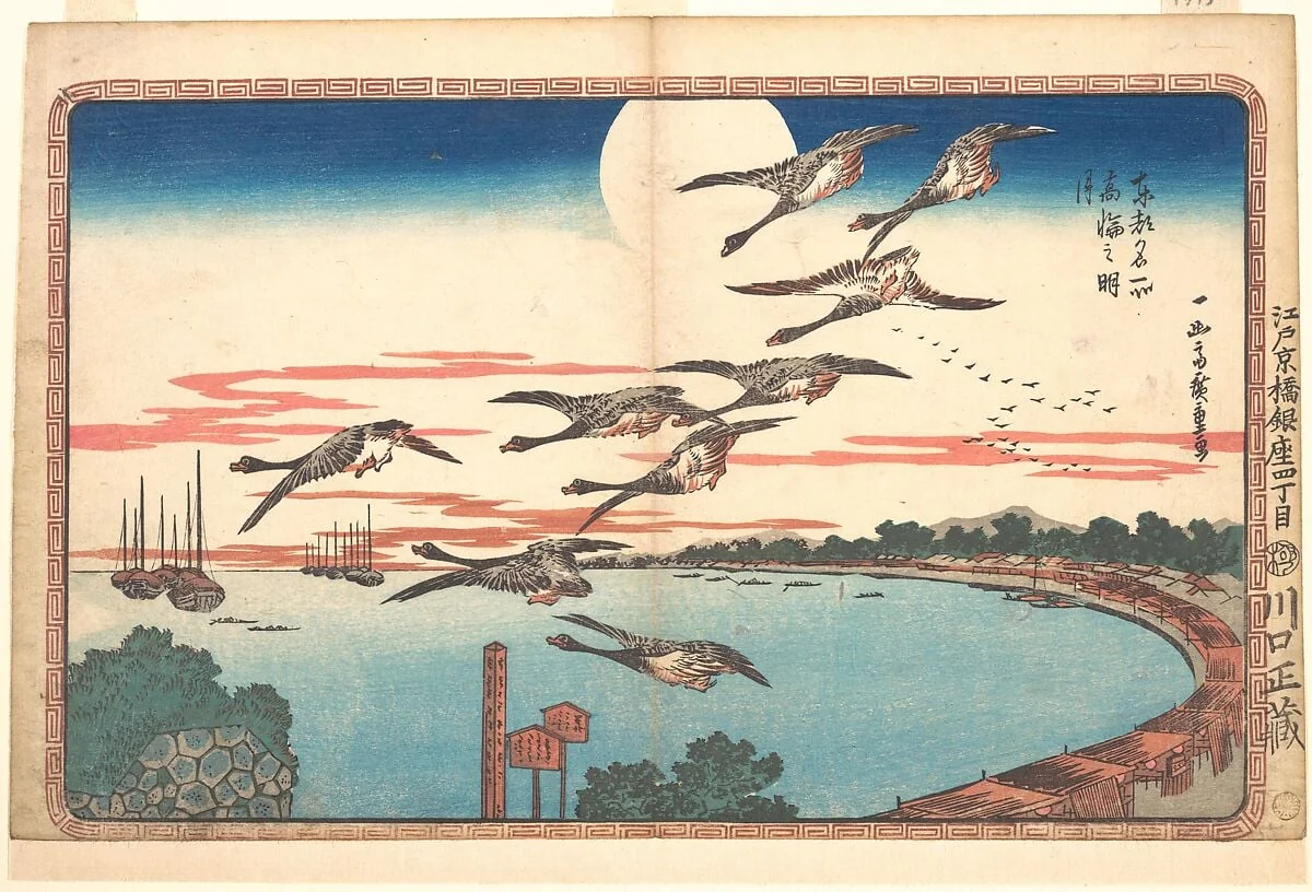 Takanawa no Meigetsu|東都名所 高輪之明月|Full Moon at Takanawa, detail