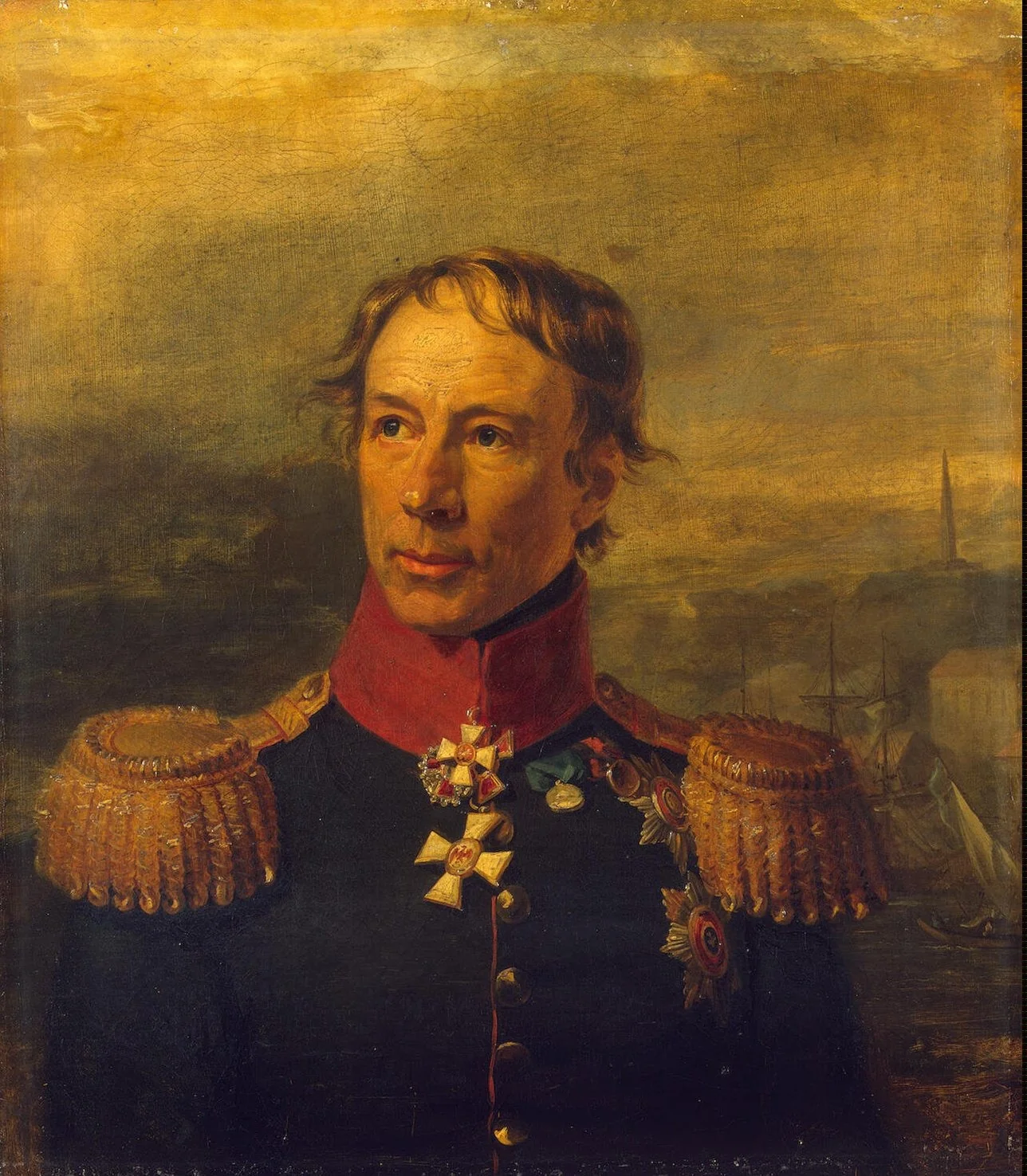Portrait of Faddei F. Steingel (1762-1831), detail