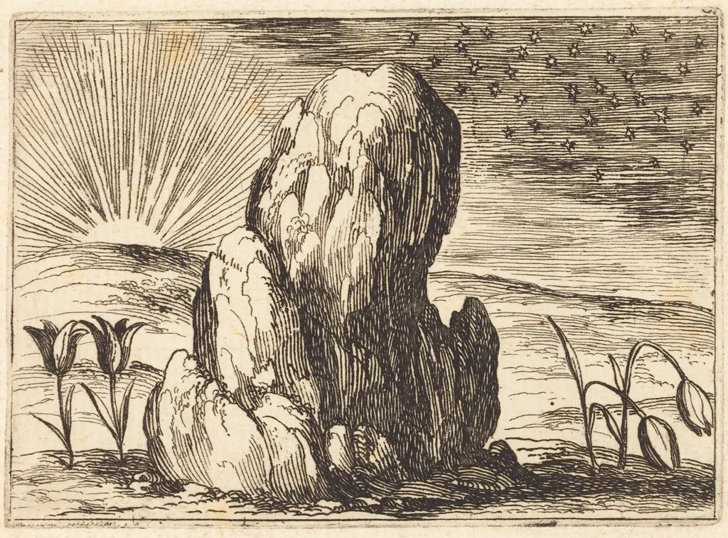 The Tulips and the Sun, by Jacques Callot, ink, 1628