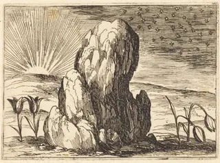 The Tulips and the Sun, by Jacques Callot, ink, 1628