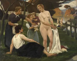 Oasis, by Eugène Laermans, oil, 1905
