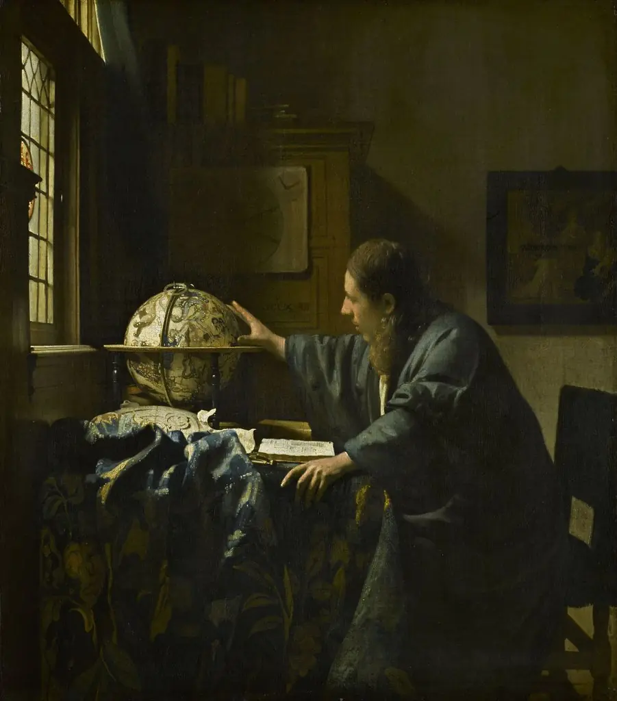 The Astronomer, by Johannes Vermeer, oil, 1664