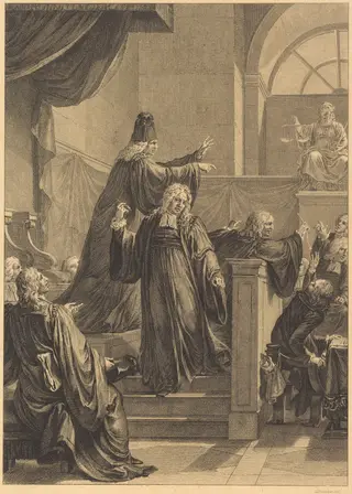 Le juge de mesle, by Jean Dambrun, ink, 1774