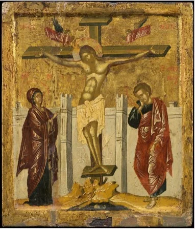 Crucifixion with the Virgin and Saint John the Evangelist, detail