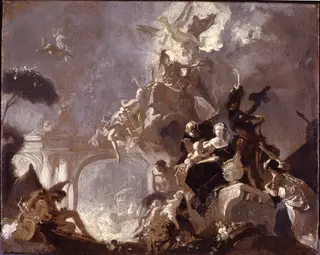 Draft for a ceiling painting, by Franz Anton Maulbertsch, oil, 1759