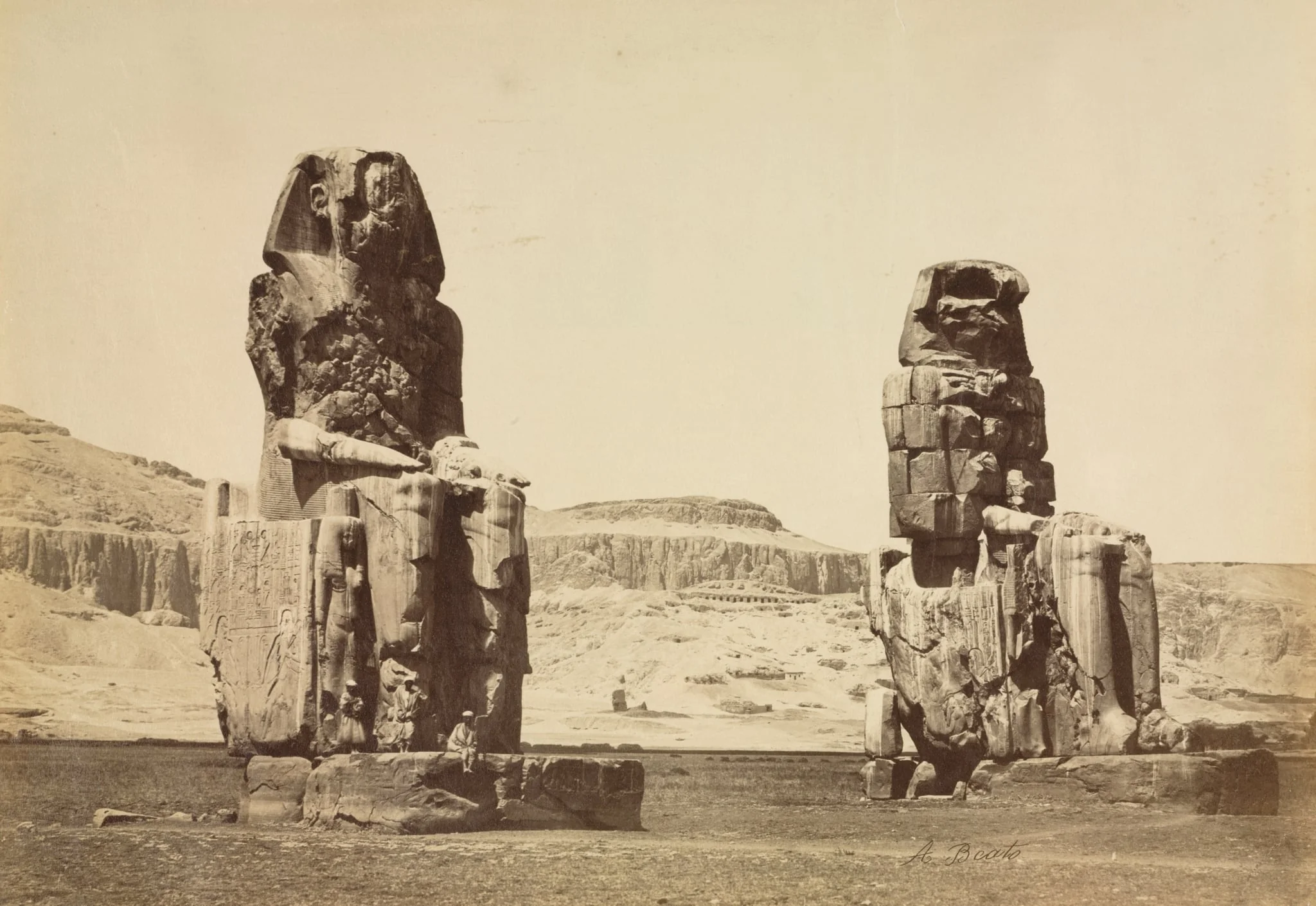 The Colossi of Memnon, Thebes, detail