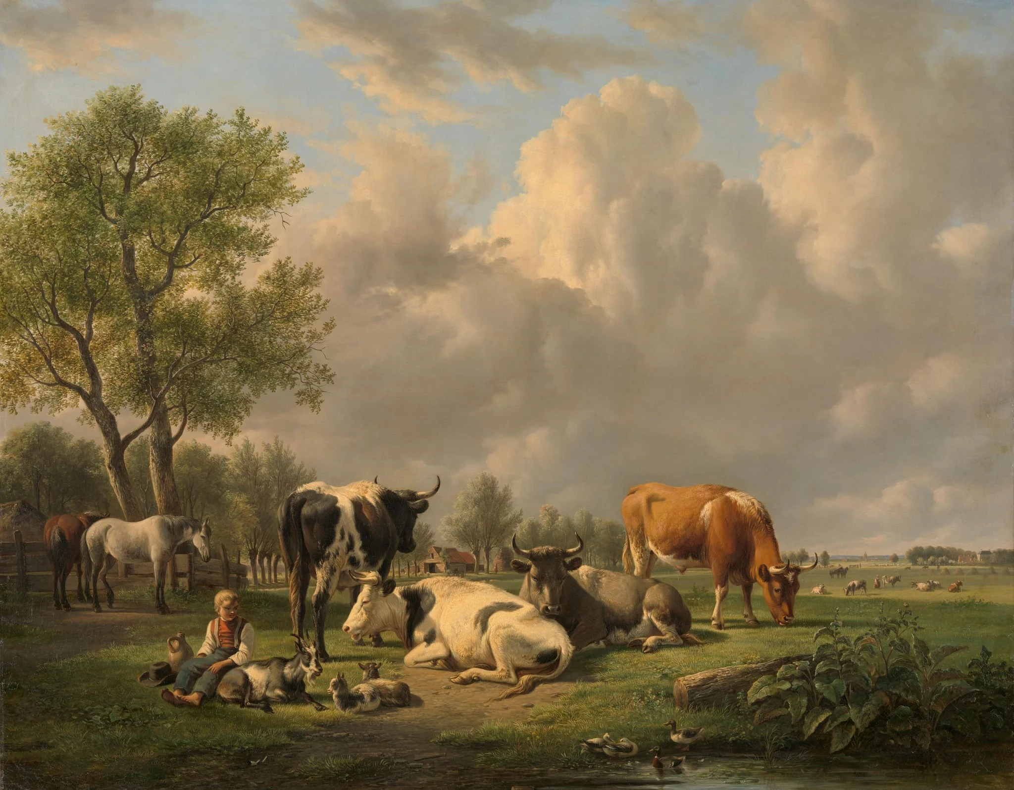 Meadow with Animals, detail