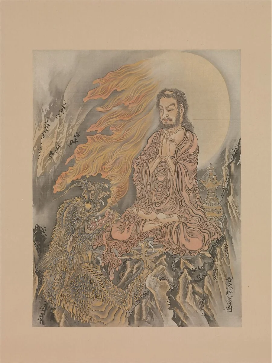 釈迦降魔図|Shakyamuni Subjugating Demons, detail