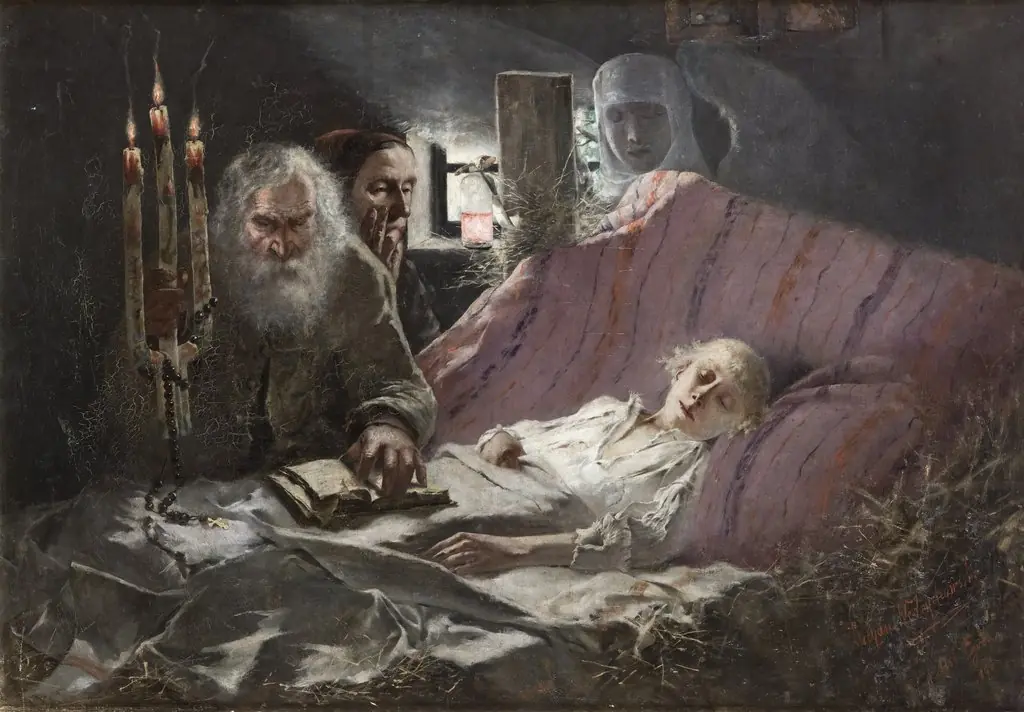 Znachor (Witch Doctor), by Lucjan Wędrychowski, oil, 1898