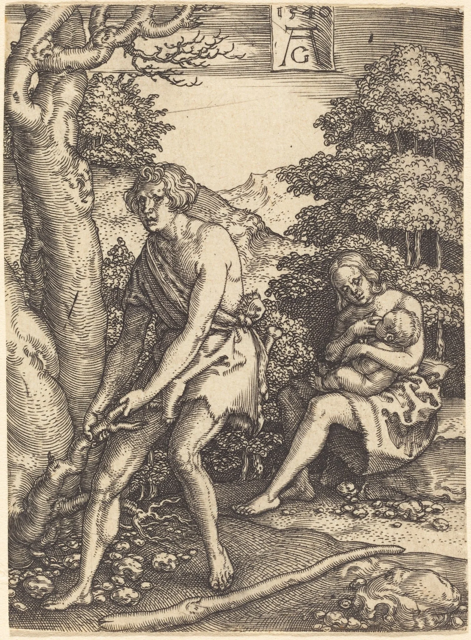 Adam and Eve at Work, detail
