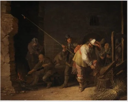 Interior of a Guardroom, detail