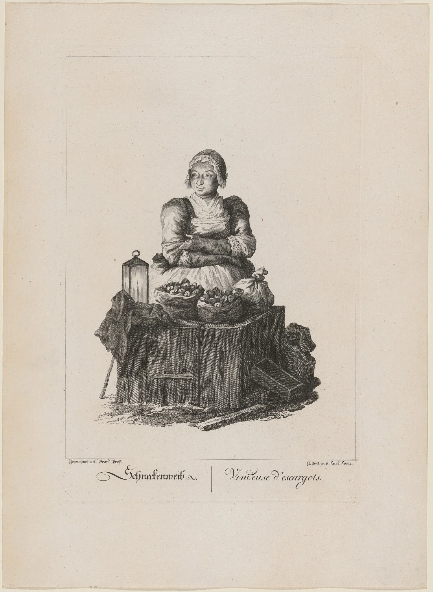 Schneckenweib (Snail Seller), detail