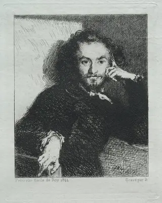 Baudelaire, after Emil de Roy, by Félix Bracquemond, 1869