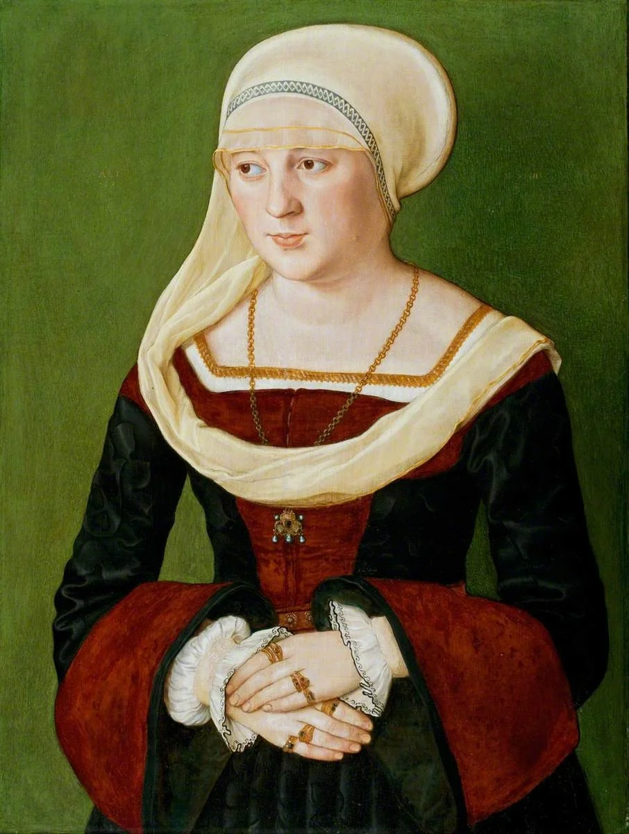 Portrait of Anna Scheit, née Mem(m)inger, detail
