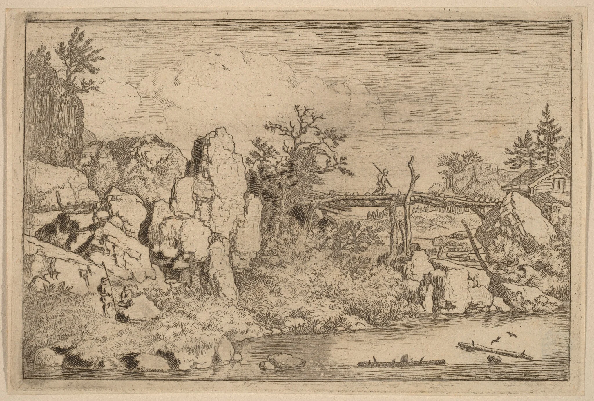 Two Logs in the Water, detail