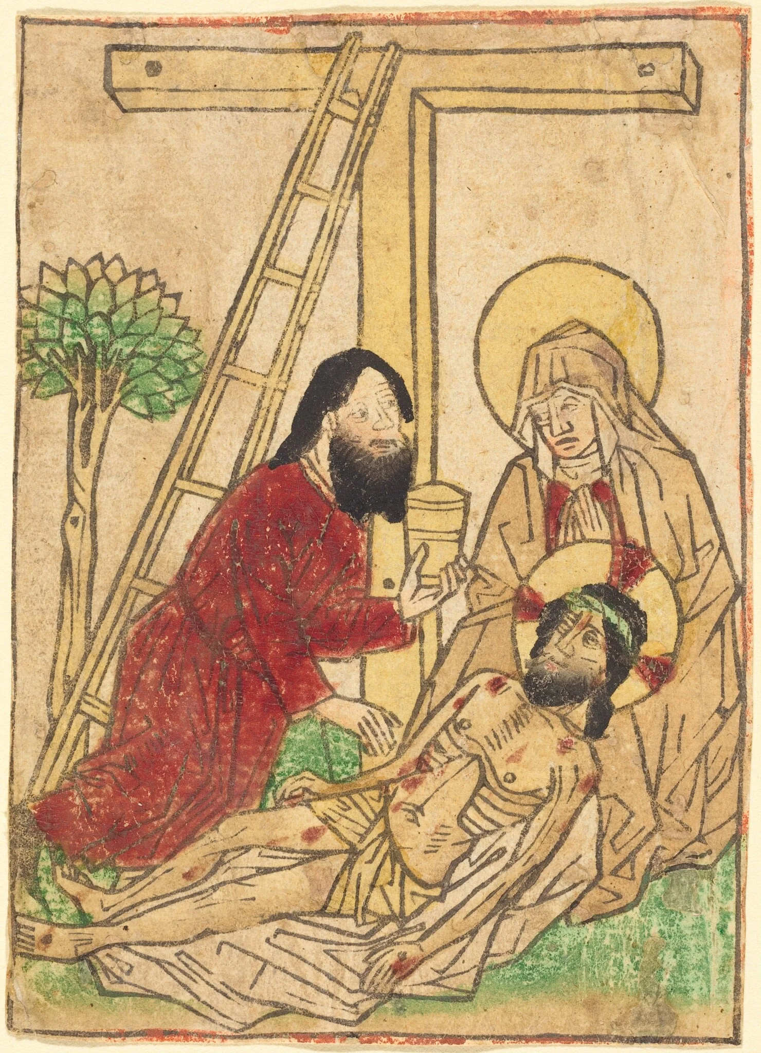 Pietà with Saint John, detail