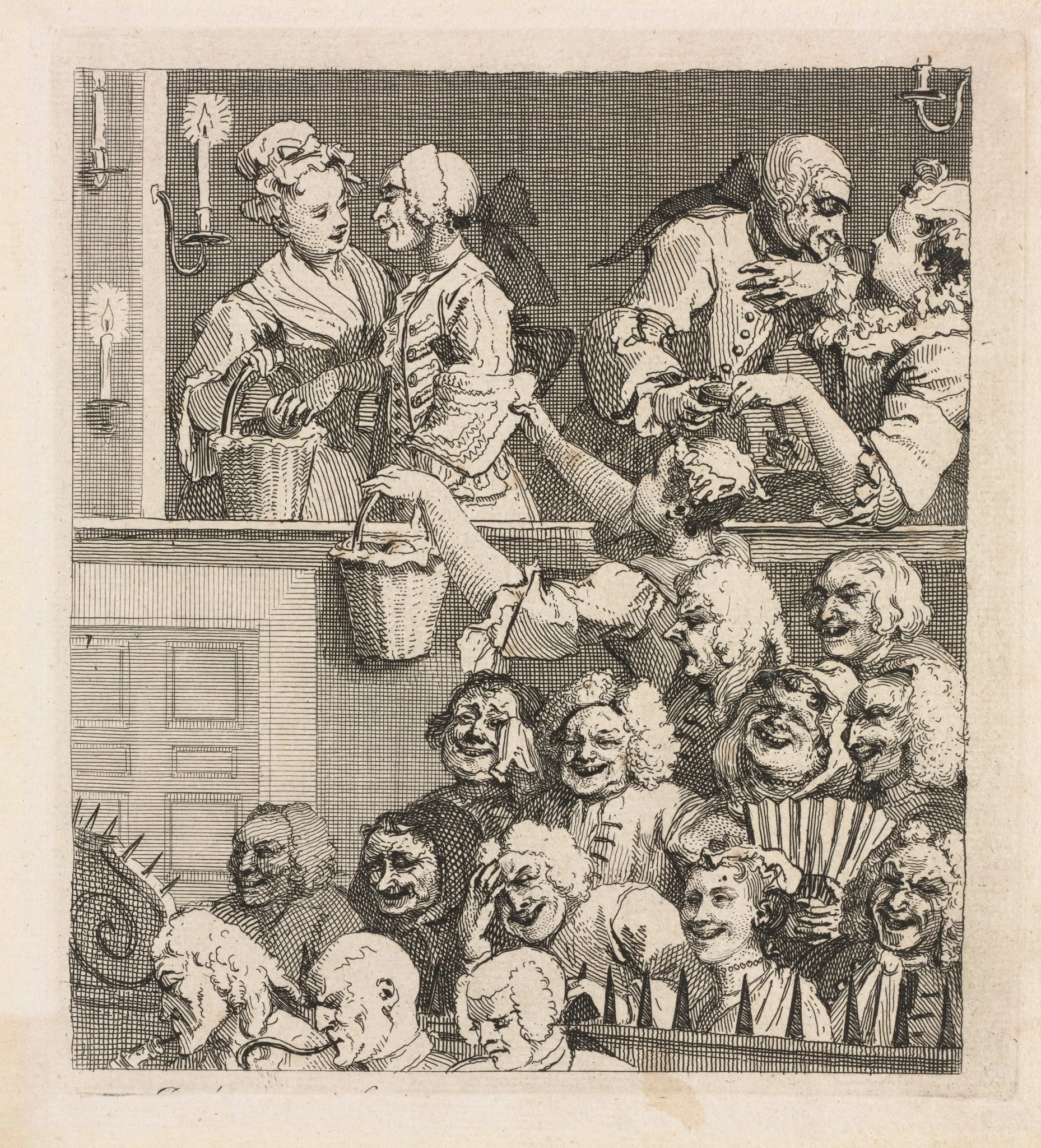 The Laughing Audience, detail