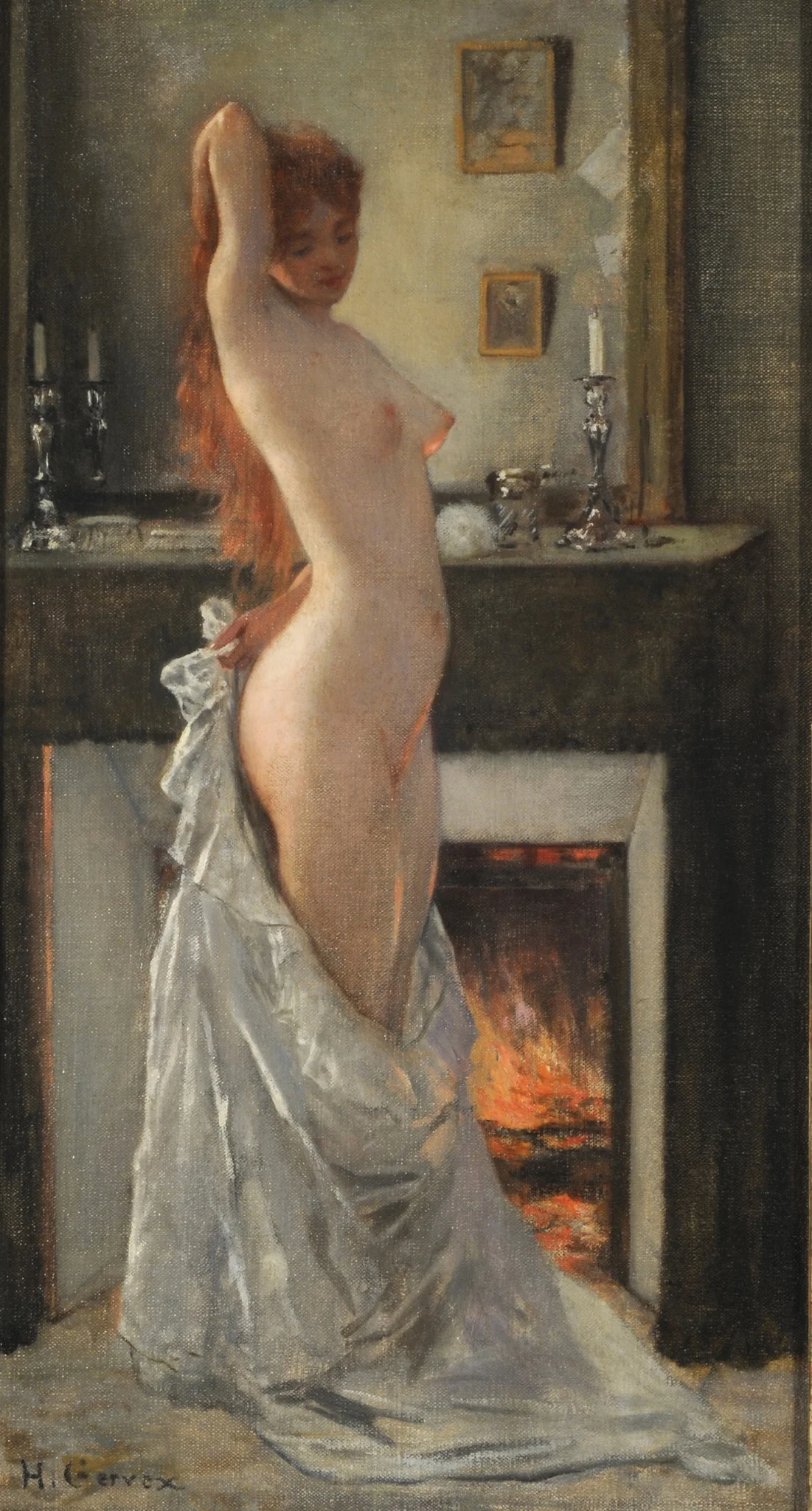 Parisina en su toilette, detail
