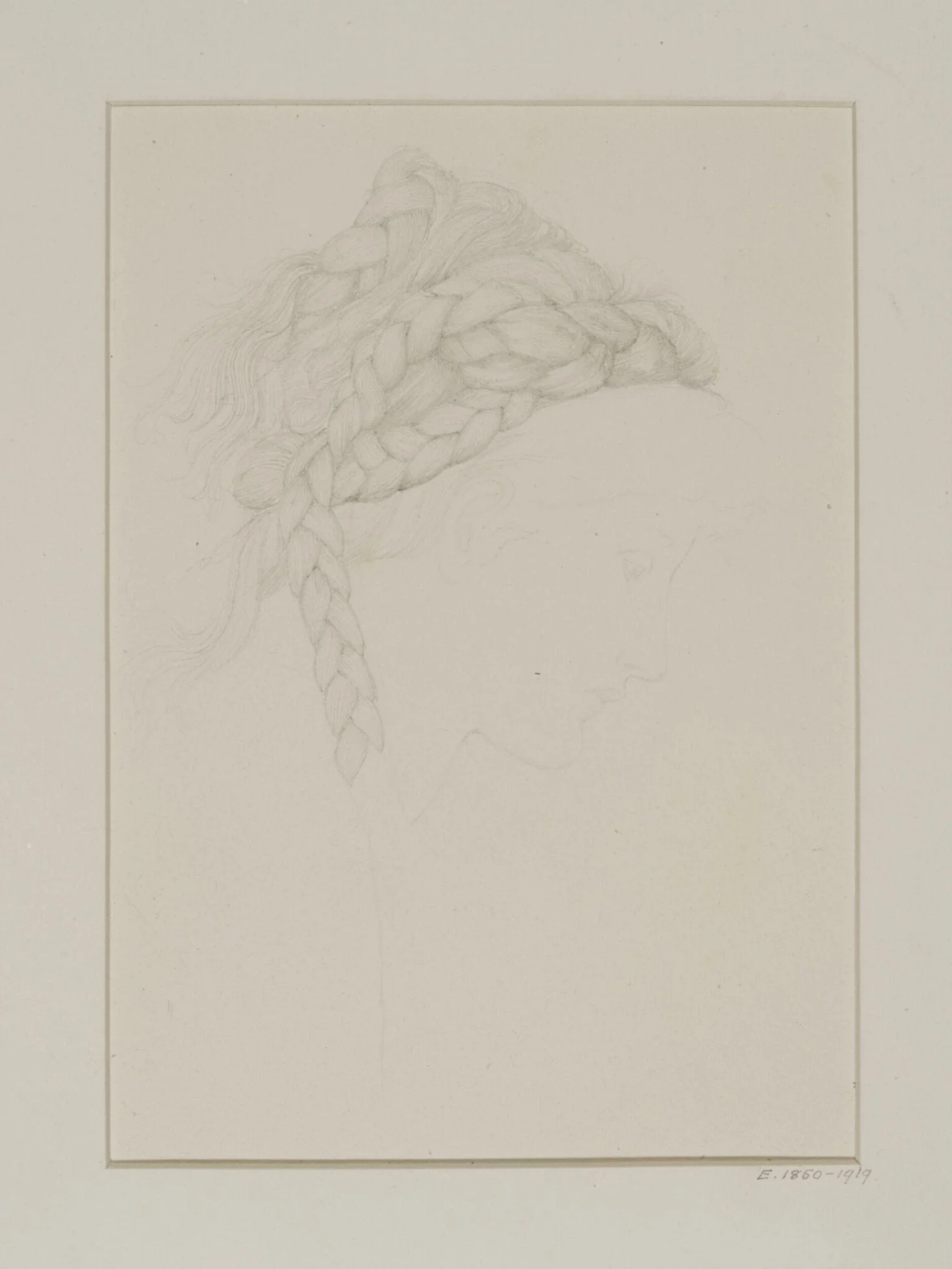 Study of a coiffure, detail