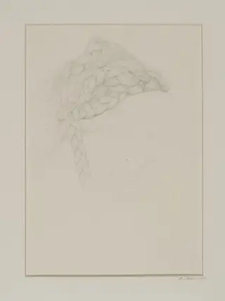 Study of a coiffure, by Edward Coley, Sir Burne-Jones, 1874
