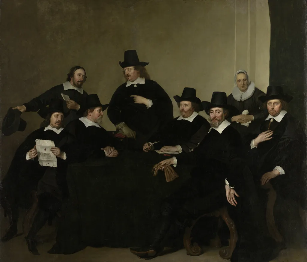 The regents of the Nieuwe Zijds institute for the outdoor relief of the poor, Amsterdam, ca 1650, by Jacob Adriaensz Backer, oil, 1650