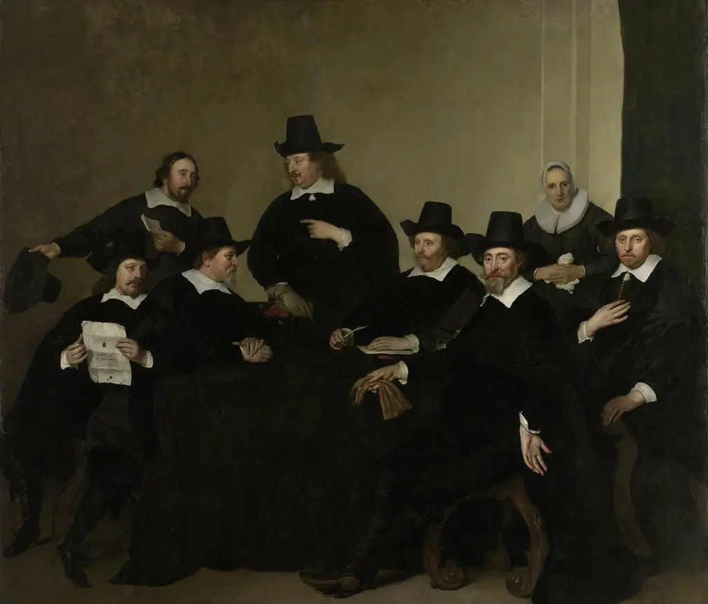 The regents of the Nieuwe Zijds institute for the outdoor relief of the poor, Amsterdam, ca 1650, by Jacob Adriaensz Backer, oil, 1650